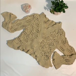 Hand Knit wool jacket. Very nice shape when wear.